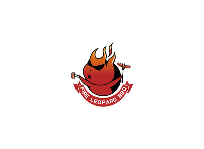 火锅烧烤餐饮logo Fire Leopard BBQ